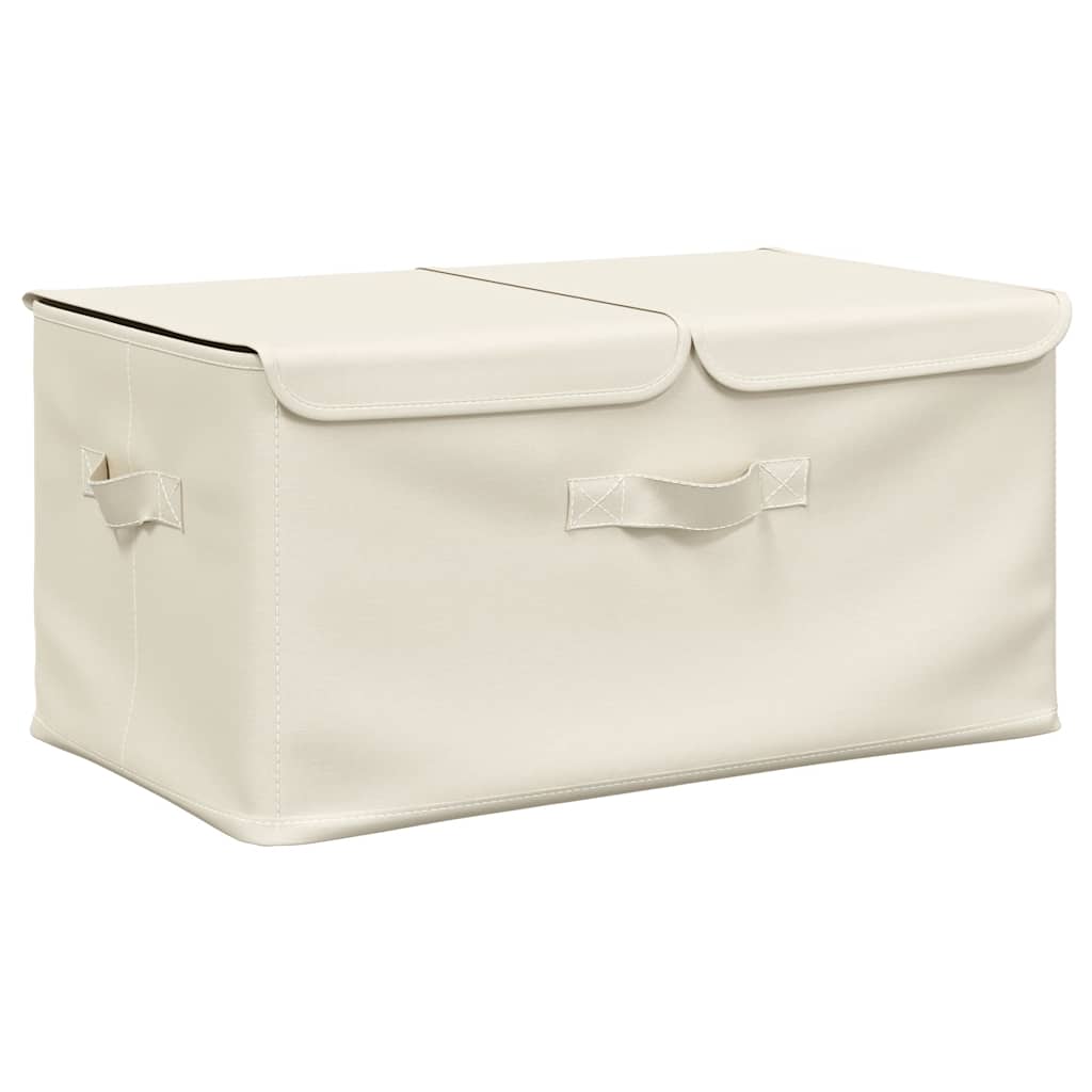 Aufbewahrungsboxen 2 Stk. Stoff Creme