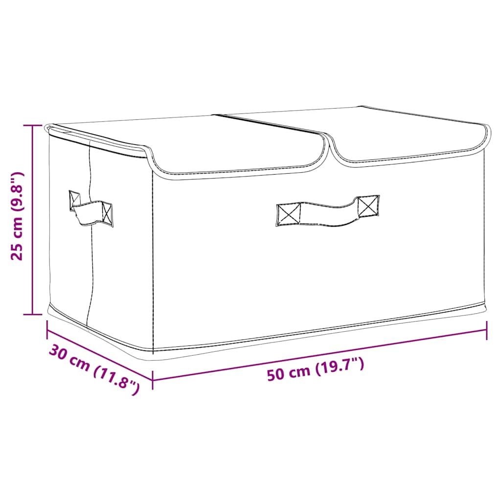 Aufbewahrungsboxen 2 Stk. Stoff Creme