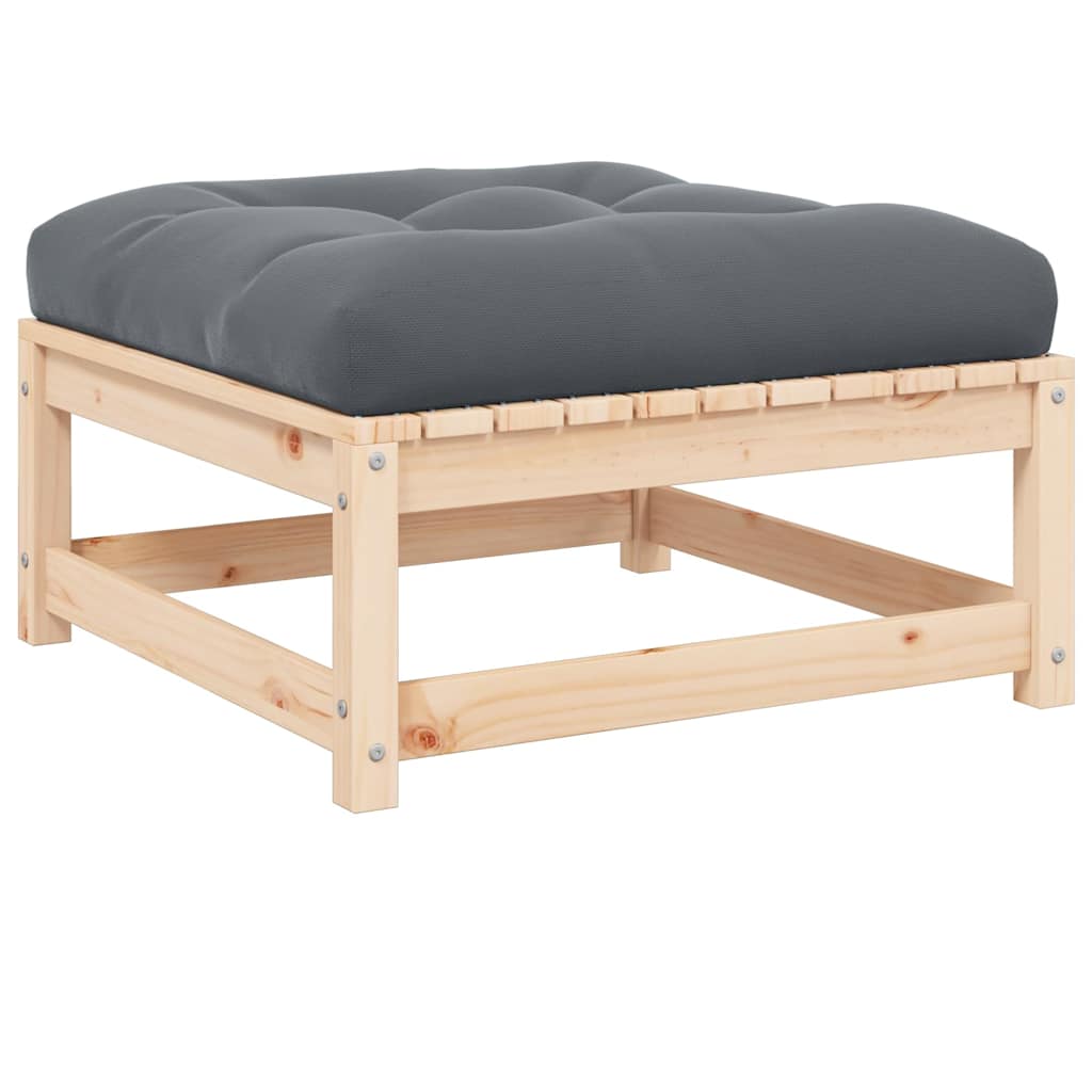 2-Tlg. Garten-Lounge-Set Mit Kissen Kiefer Massivholz