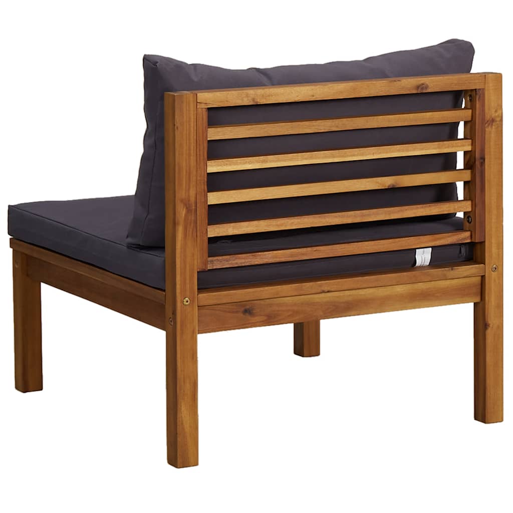 3-Tlg. Garten-Lounge-Set Mit En Kissen Akazienholz