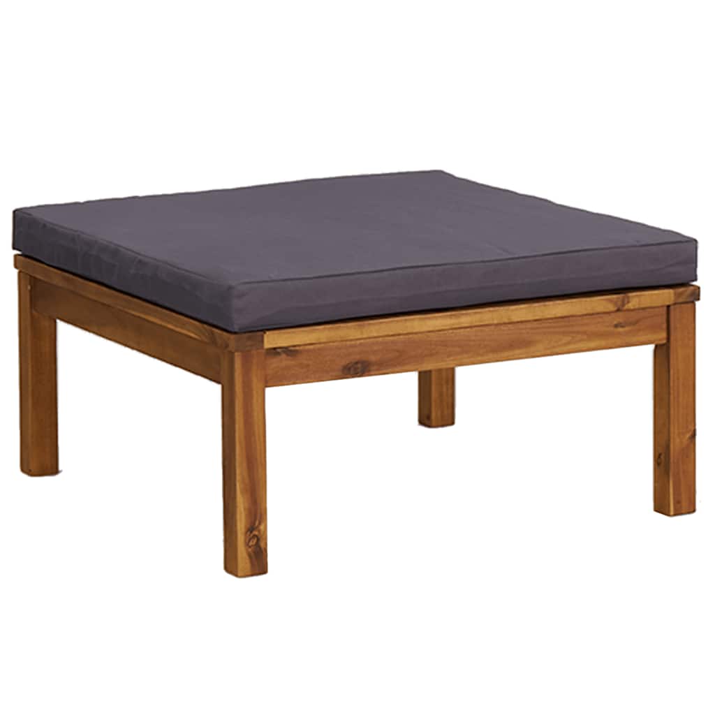 3-Tlg. Garten-Lounge-Set Mit En Kissen Akazienholz