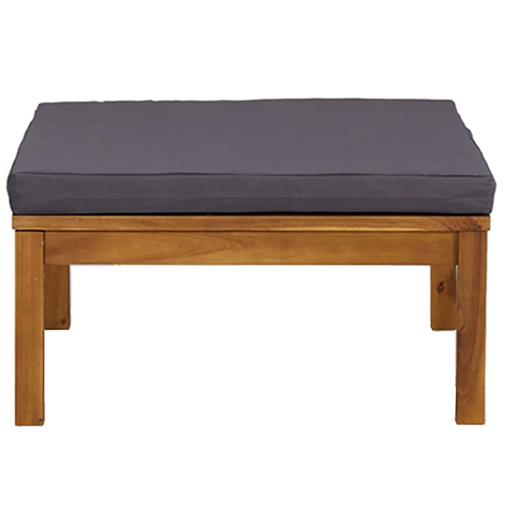 3-Tlg. Garten-Lounge-Set Mit En Kissen Akazienholz
