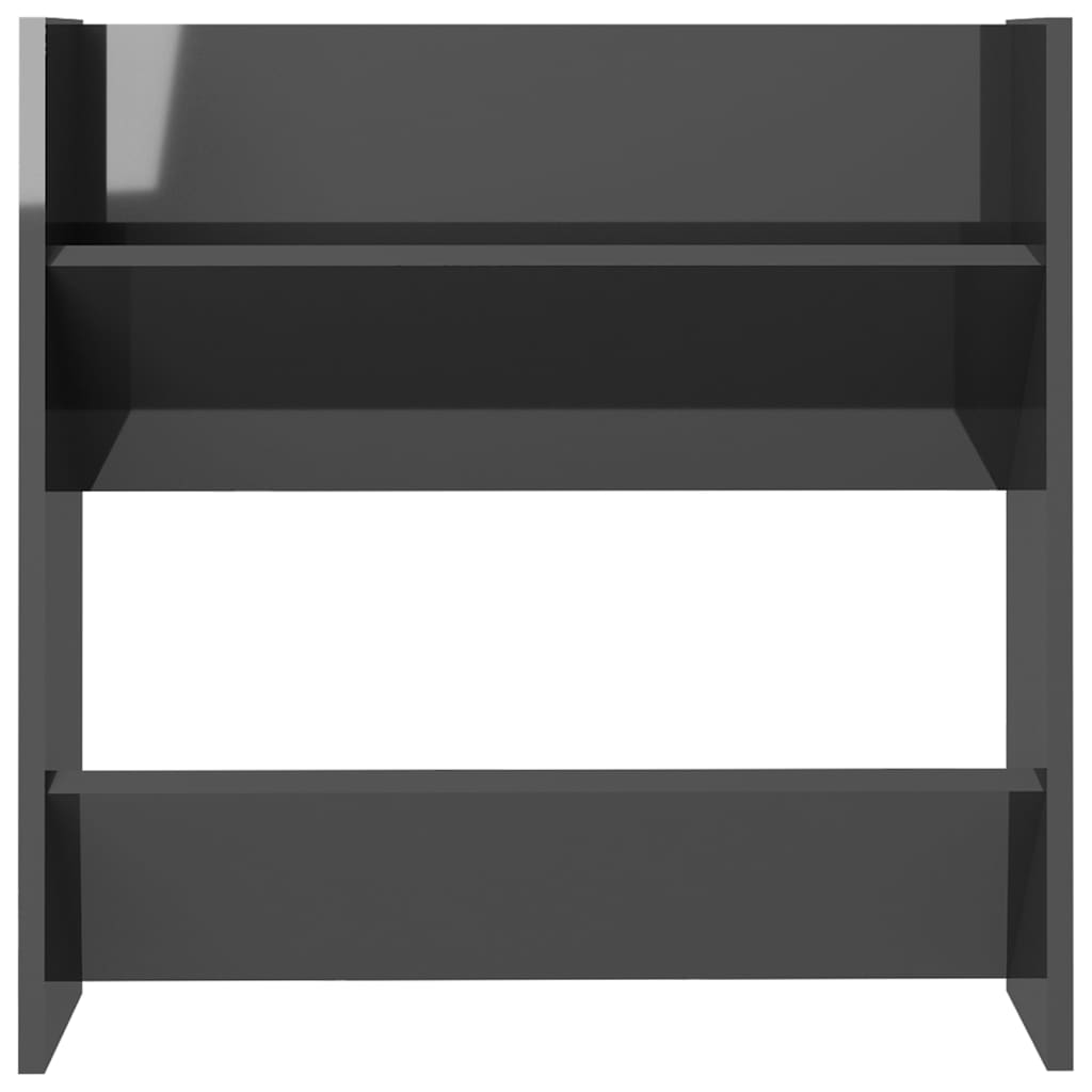 Wand-Schuhschrank 60X18X Holzwerkstoff Hochglanz-Grau