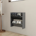 Wand-Schuhschrank 60X18X Holzwerkstoff Hochglanz-Grau
