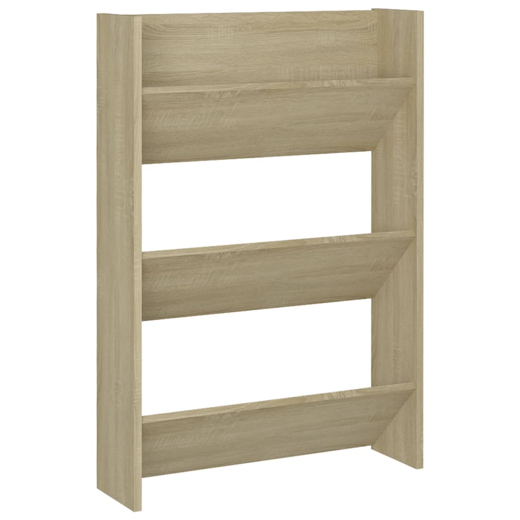 Wand-Schuhschränke 2 Stk. Sonoma-Eiche 60X18X90Cm Holzwerkstoff Sonoma Eiche