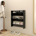 Wand-Schuhschrank 60X18X Holzwerkstoff Schwarz
