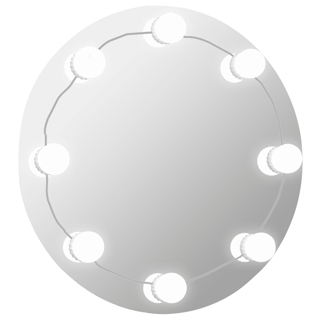 Wandspiegel Mit Led-Beleuchtung Rund Glas