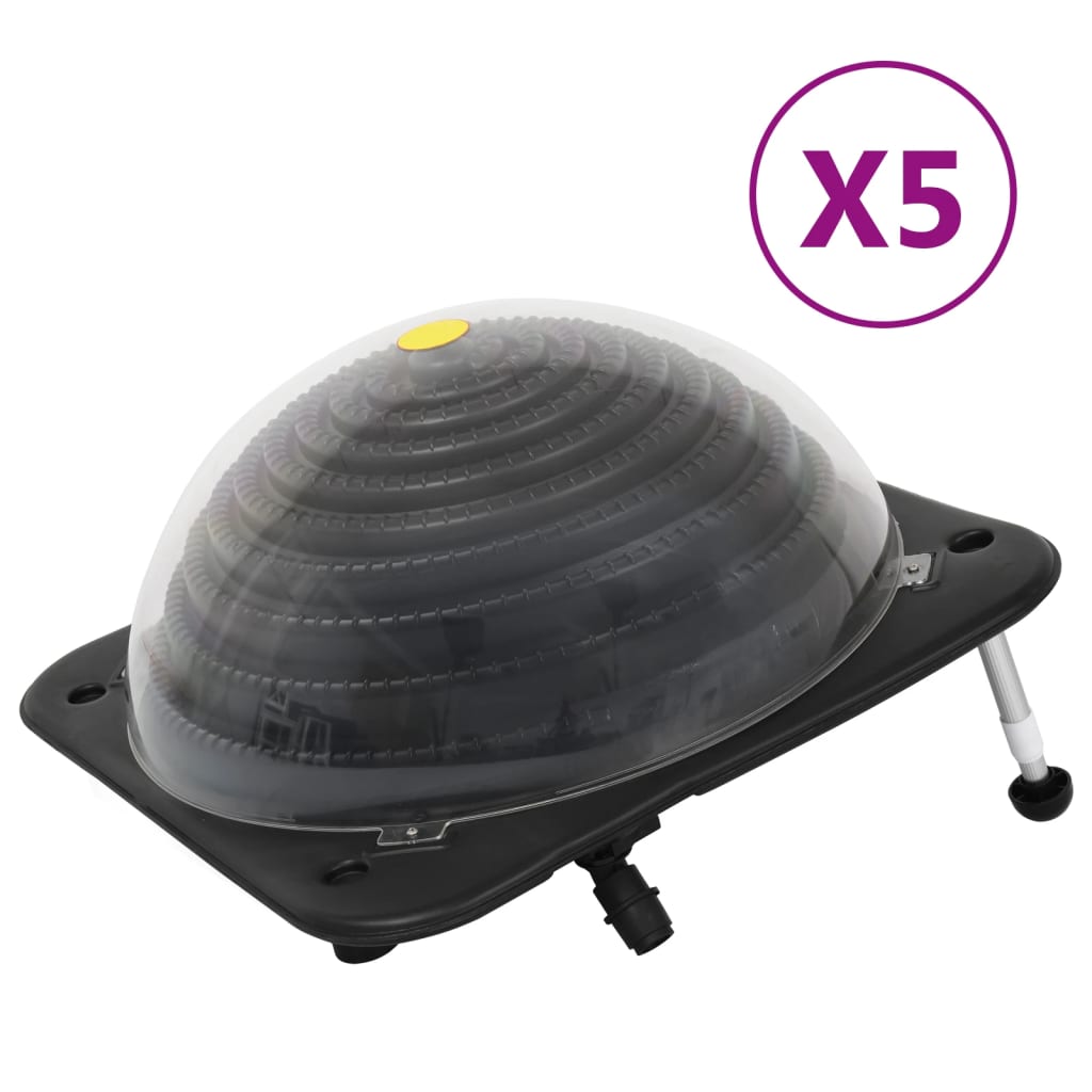 Solarkugel Poolheizung 5 Stk. 75X75X36 Cm Hdpe Aluminium