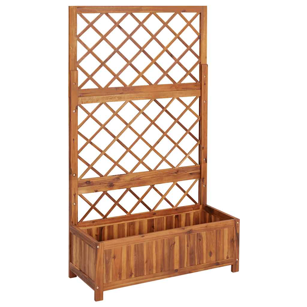 Hochbeet Mit Spalier 85X38X150 Cm Massivholz Akazie