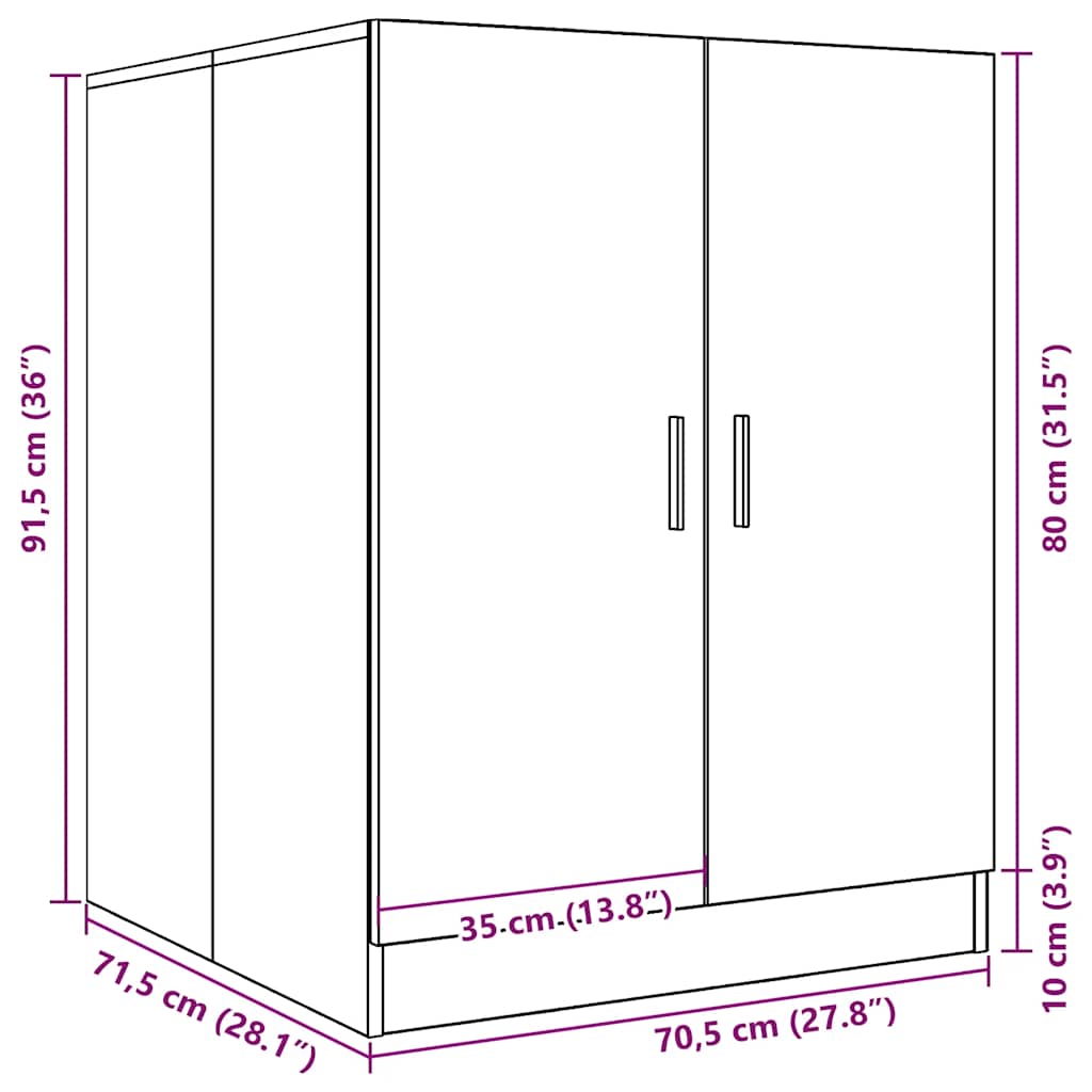 Waschmaschinenschrank 71X71,5X91,5 Cm