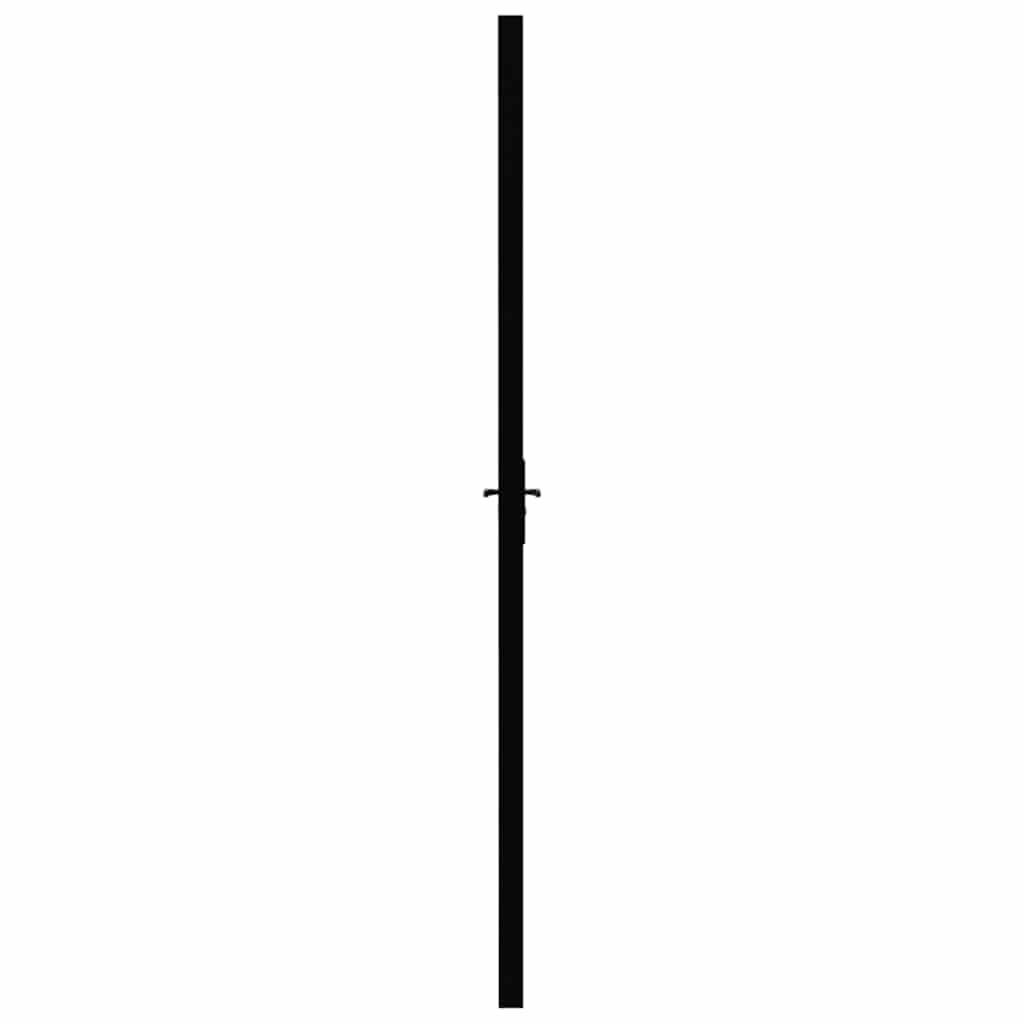Innentür Esg Glas Und Aluminium 76X201,5 Cm Schwarz Schwarz Und Transparent