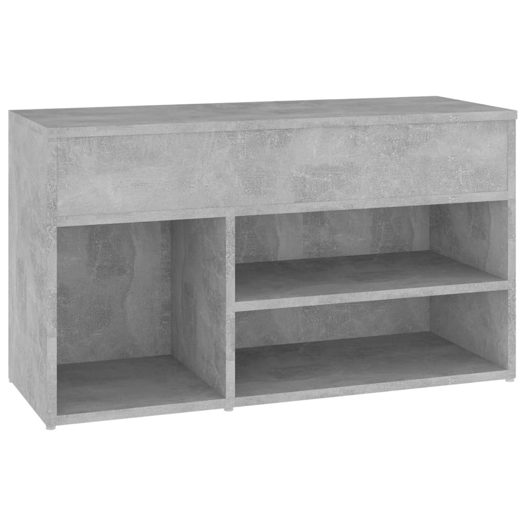 Schuhbank Holzwerkstoff Betongrau