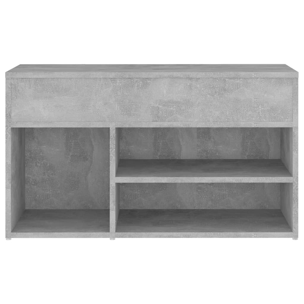 Schuhbank Holzwerkstoff Betongrau