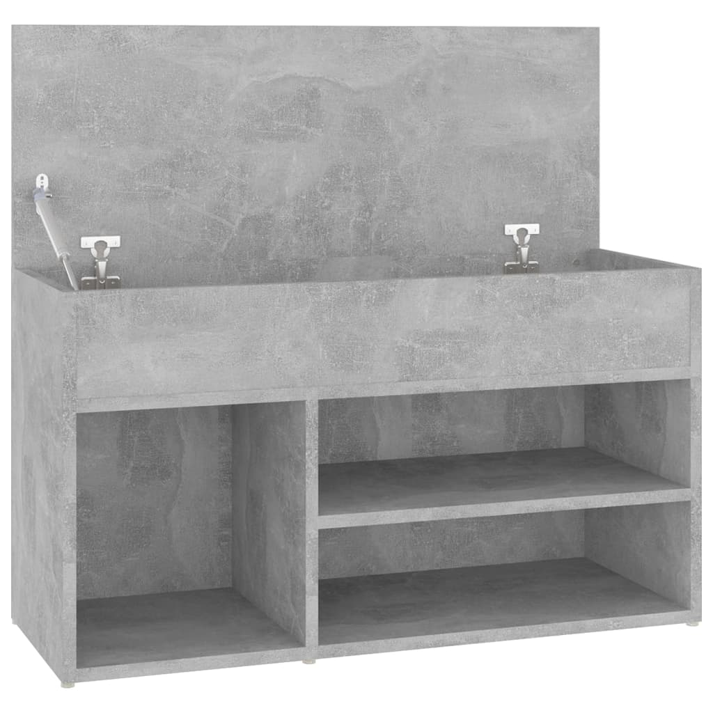 Schuhbank Holzwerkstoff Betongrau
