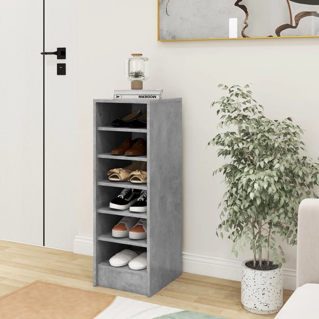 Schuhschrank Holzwerkstoff Betongrau
