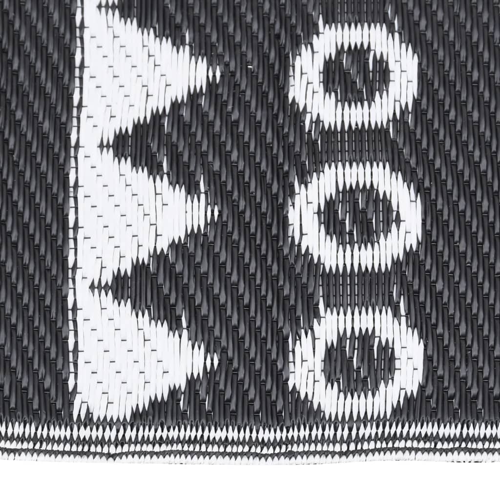 Outdoor-Teppich Arakil Schwarz Pp Schwarzes Muster