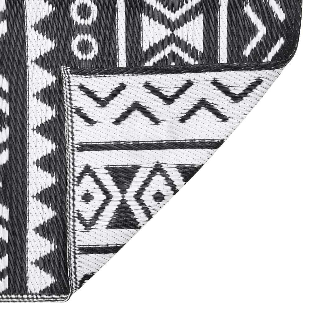 Outdoor-Teppich Arakil Schwarz Pp Schwarzes Muster