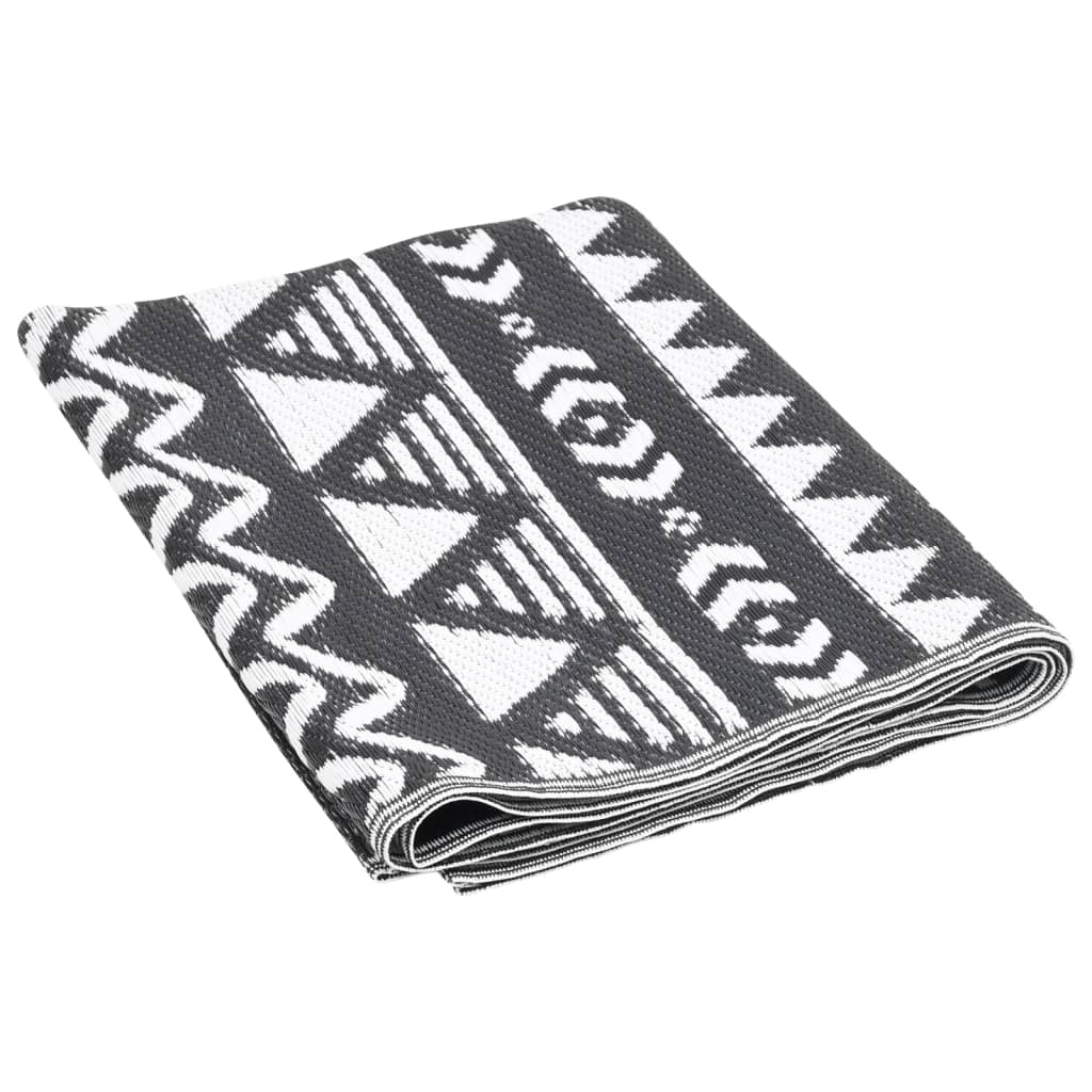 Outdoor-Teppich Arakil Schwarz Pp Schwarzes Muster