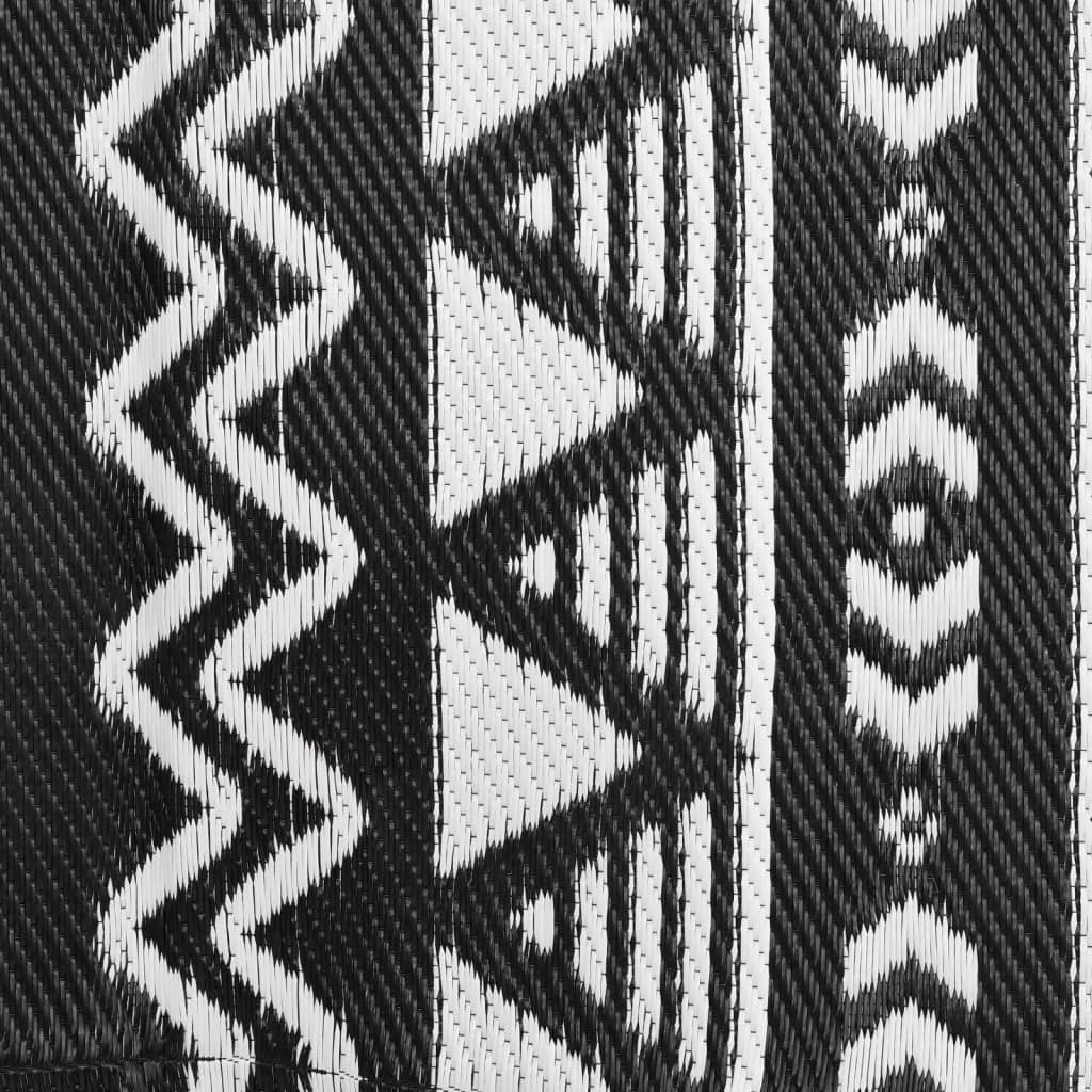 Outdoor-Teppich Arakil Schwarz Pp Schwarzes Muster