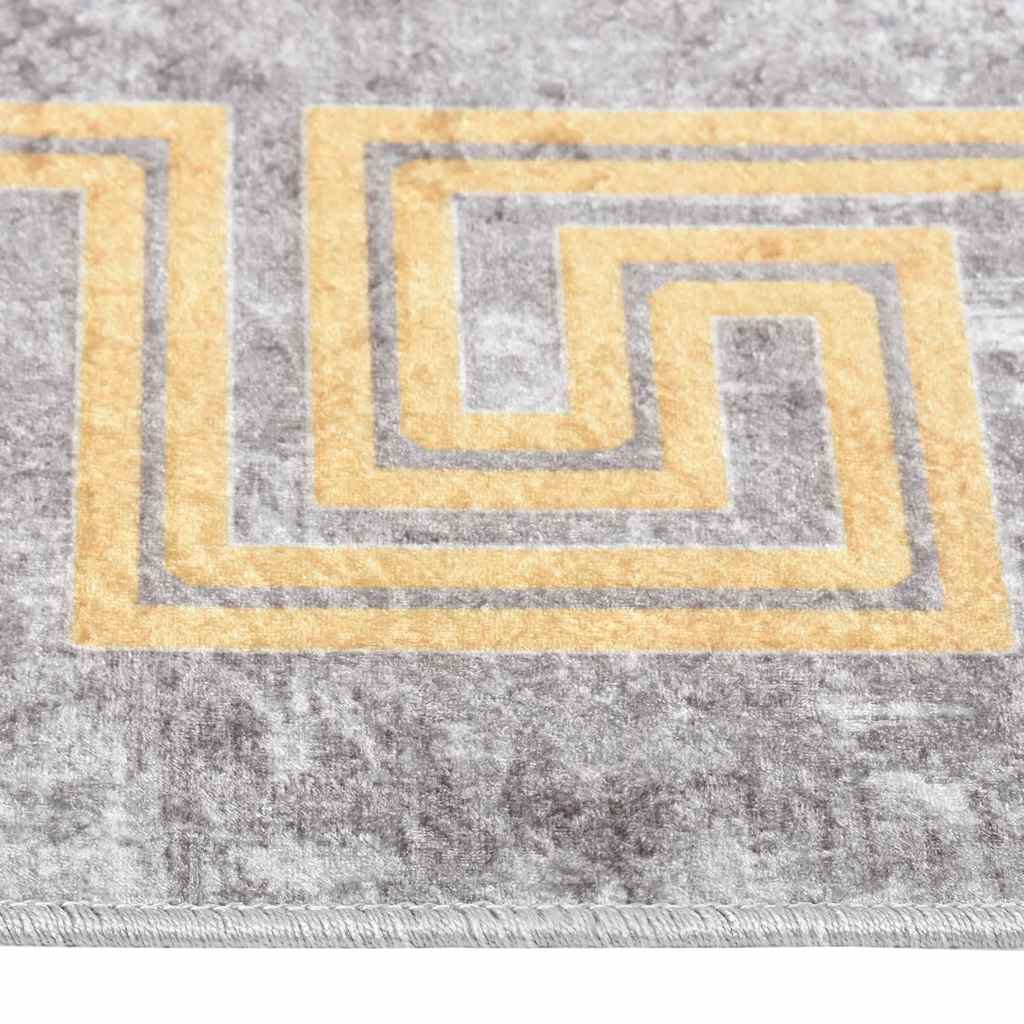 Teppich Waschbar Grau Grau Und Golden