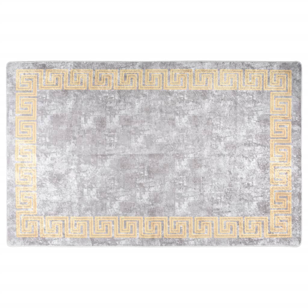 Teppich Waschbar Grau Grau Und Golden