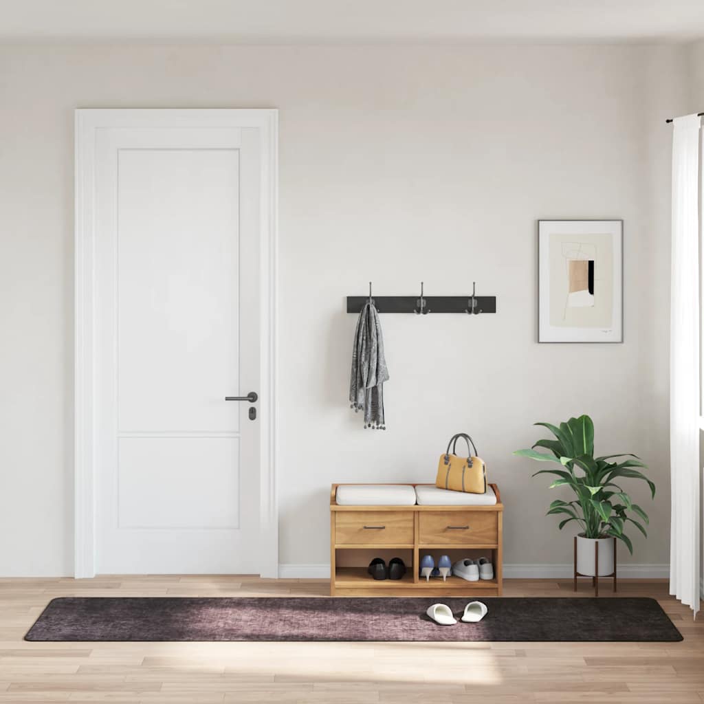 Teppich Waschbar Φ120 Cm Anthrazit