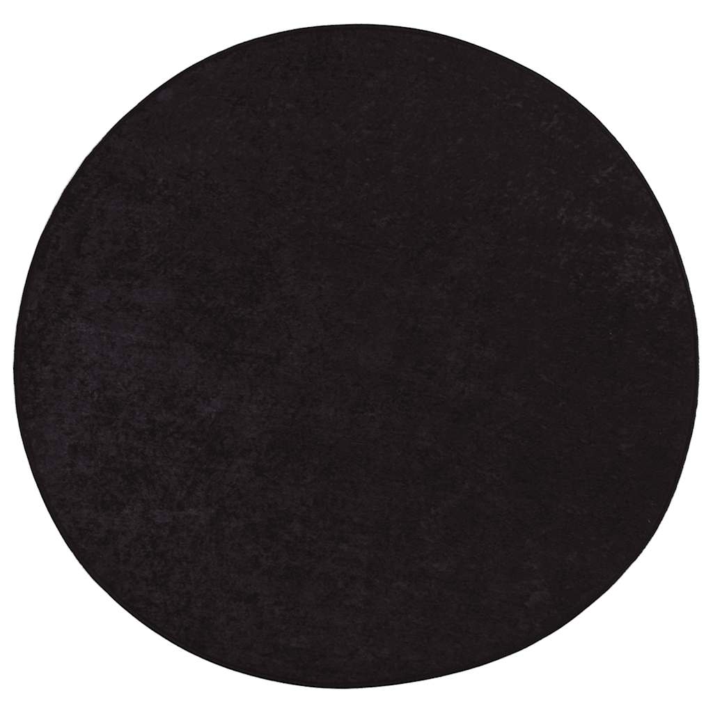 Teppich Waschbar Φ120 Cm Anthrazit