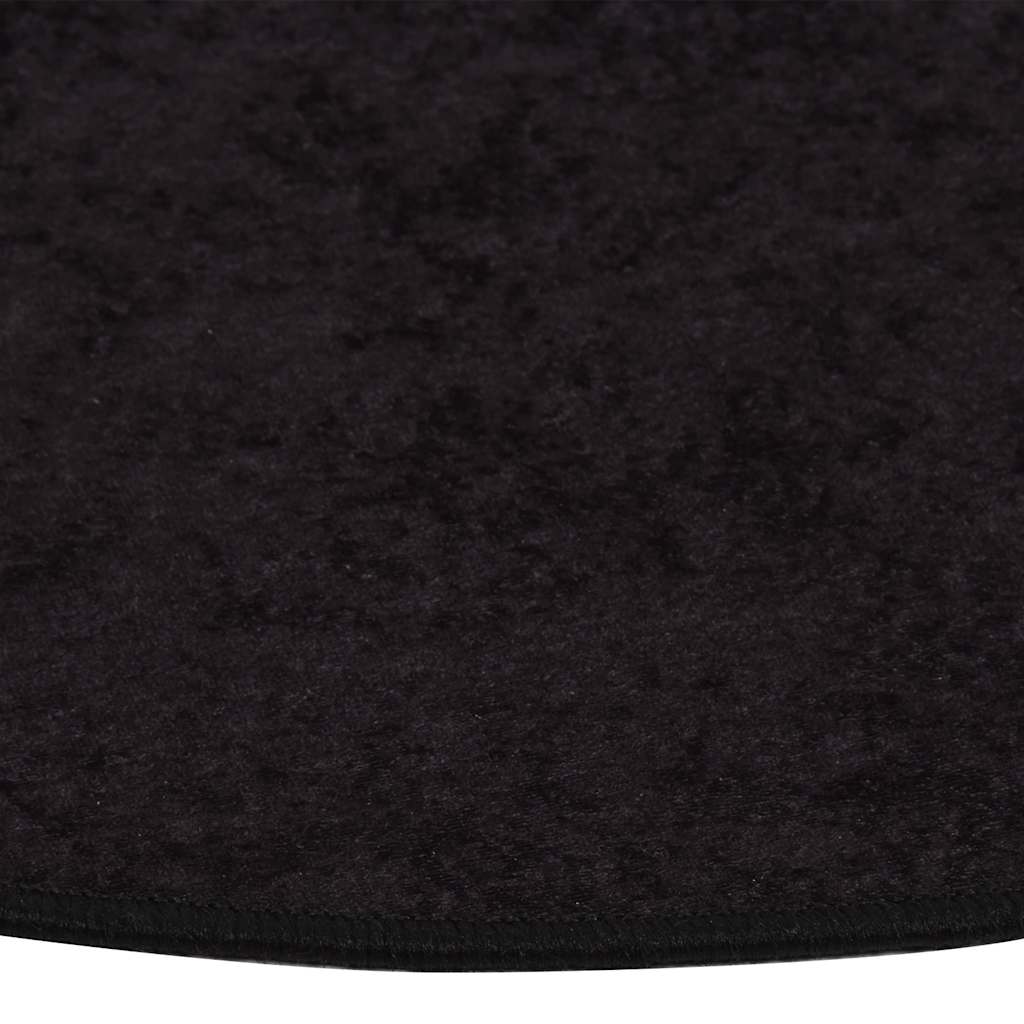 Teppich Waschbar Φ120 Cm Anthrazit