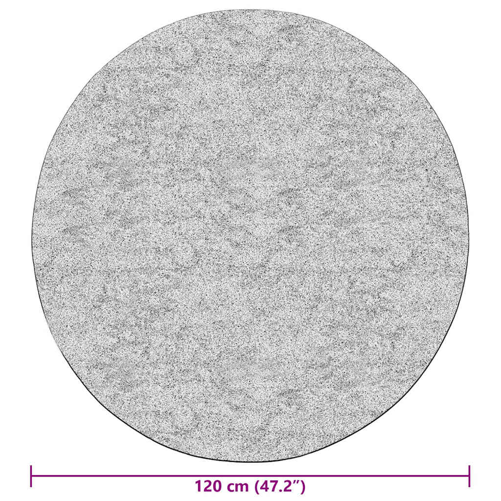 Teppich Waschbar Mehrfarbig Φ120 Cm Grau Und Weiß