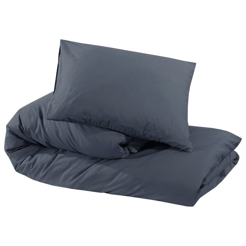 Bettwäsche-Set 240X220 Cm Leichte Mikrofaser Anthrazit