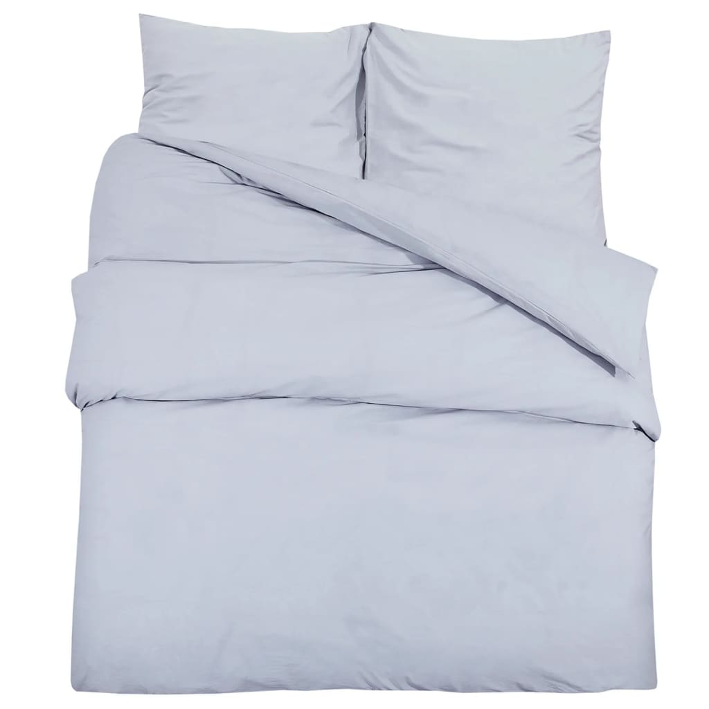 Bettwäsche-Set 200X220 Cm Baumwolle Grau