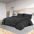 Bettwäsche-Set 135X200 Cm Baumwolle Schwarz