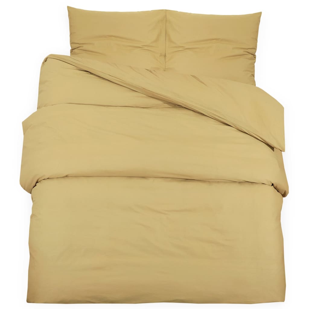 Bettwäsche-Set 135X200 Cm Baumwolle Taupe