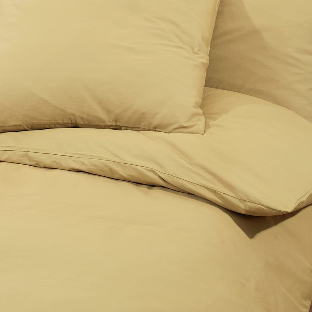 Bettwäsche-Set 135X200 Cm Baumwolle Taupe