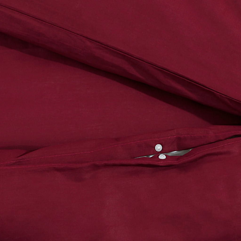 Bettwäsche-Set Bordeaux 135X200 Cm Baumwolle Rot