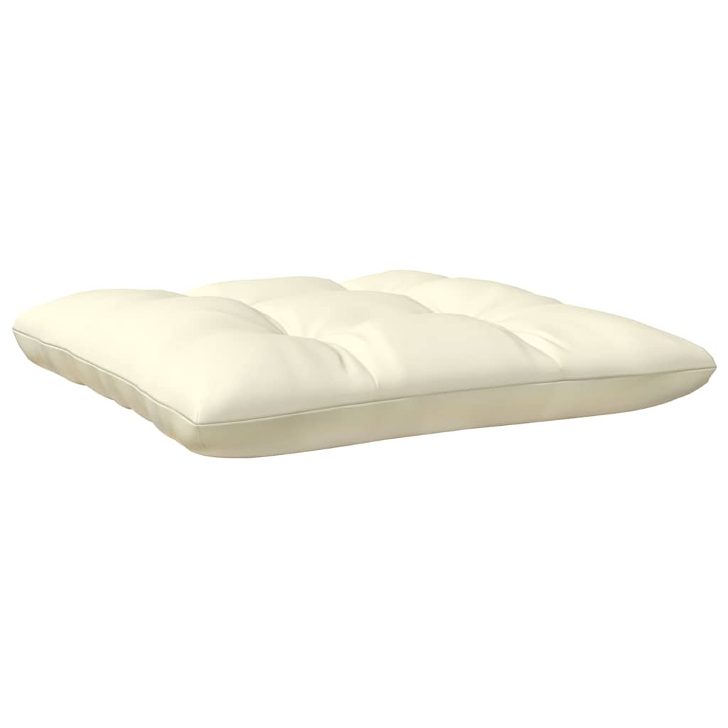 3-Tlg. Garten-Lounge-Set Mit Kissen In Creme Massivholz Kiefer