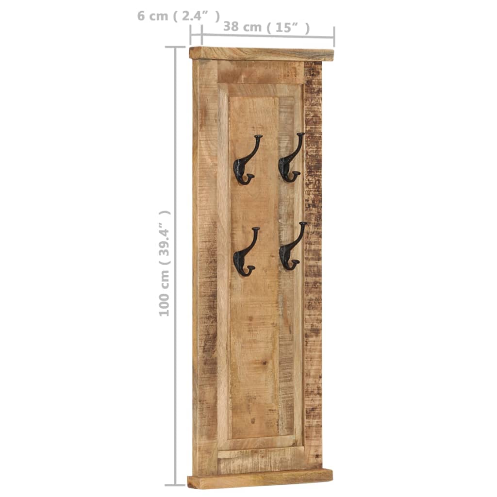 Garderoben 2 Stk. Massivholz Mango 38X100 Cm