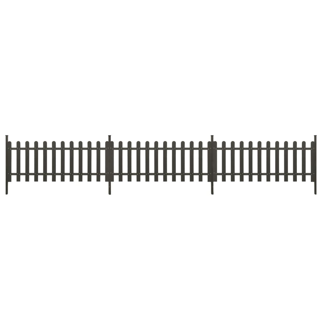 Lattenzaun Mit Pfosten 3 Stk. Wpc