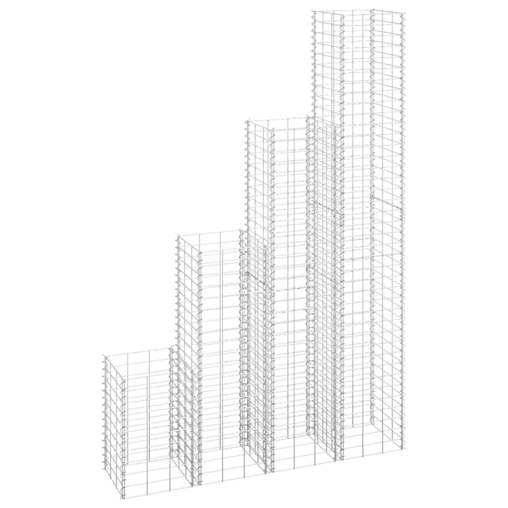 Gabionen-Hochbeete 3 Stk. 30X30X150 Cm Eisen