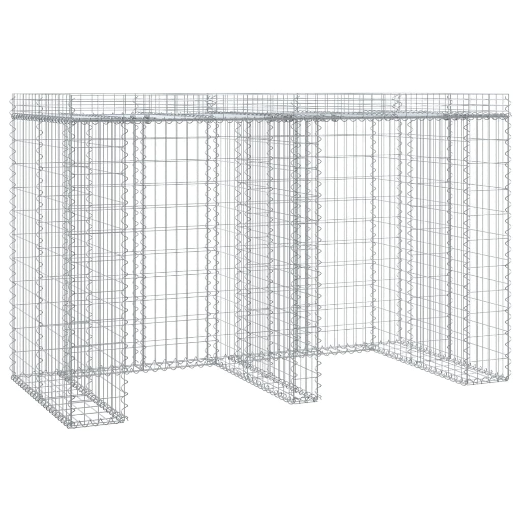 Gabionen-Mülltonnenbox 192X91X120 Cm Verzinktes Eisen