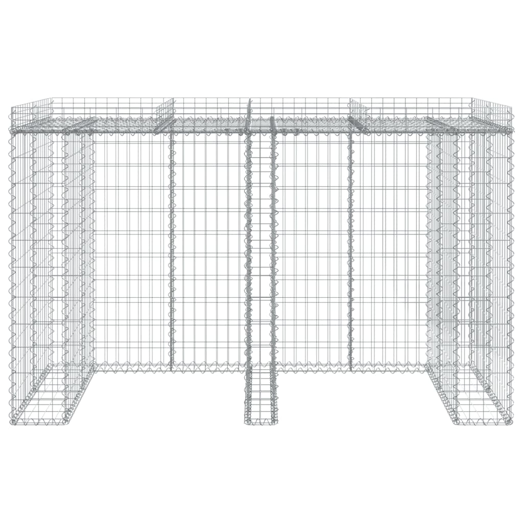 Gabionen-Mülltonnenbox 192X91X120 Cm Verzinktes Eisen