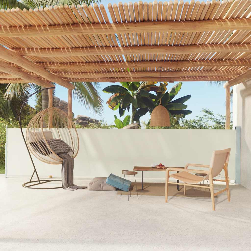 Ausziehbare Seitenmarkise 120×500 Cm Creme