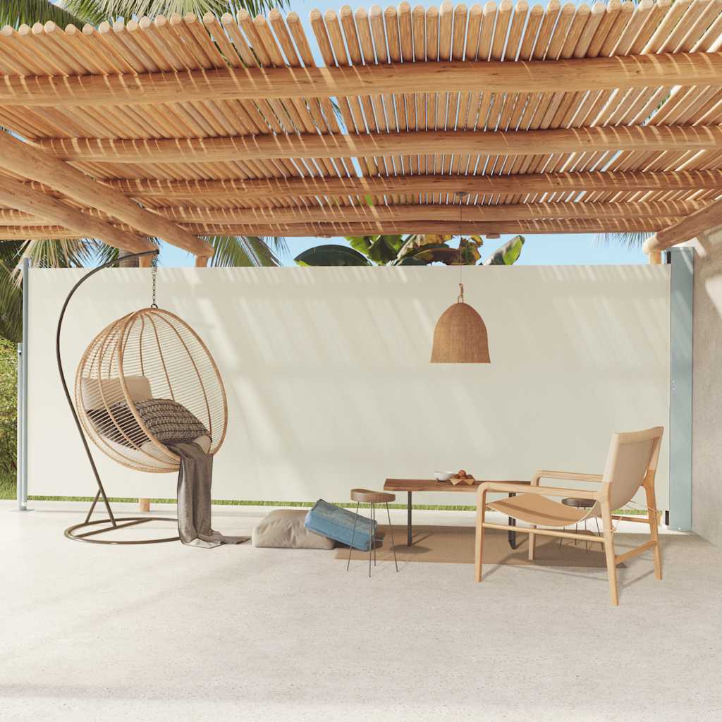 Ausziehbare Seitenmarkise 120×500 Cm Creme
