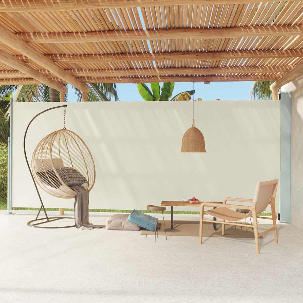 Ausziehbare Seitenmarkise 120×500 Cm Creme