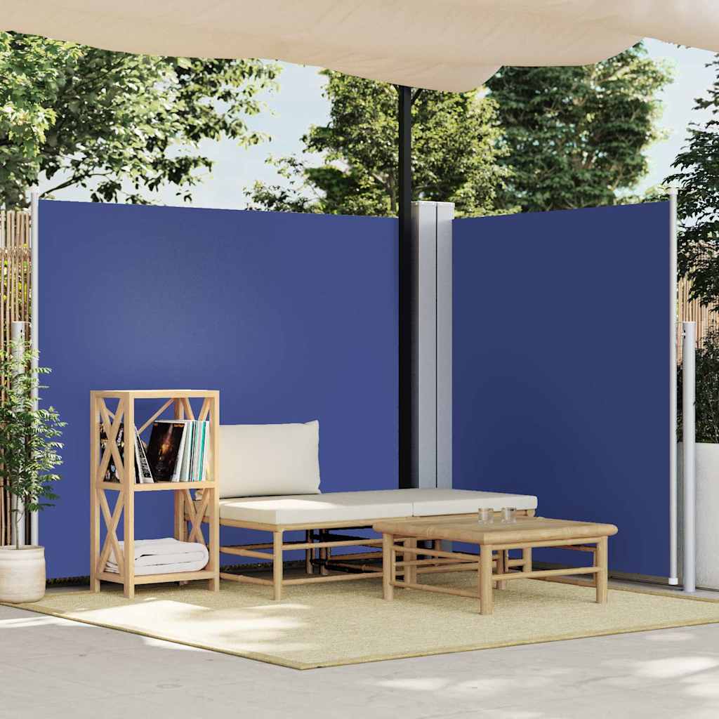 Ausziehbare Seitenmarkise Blau
