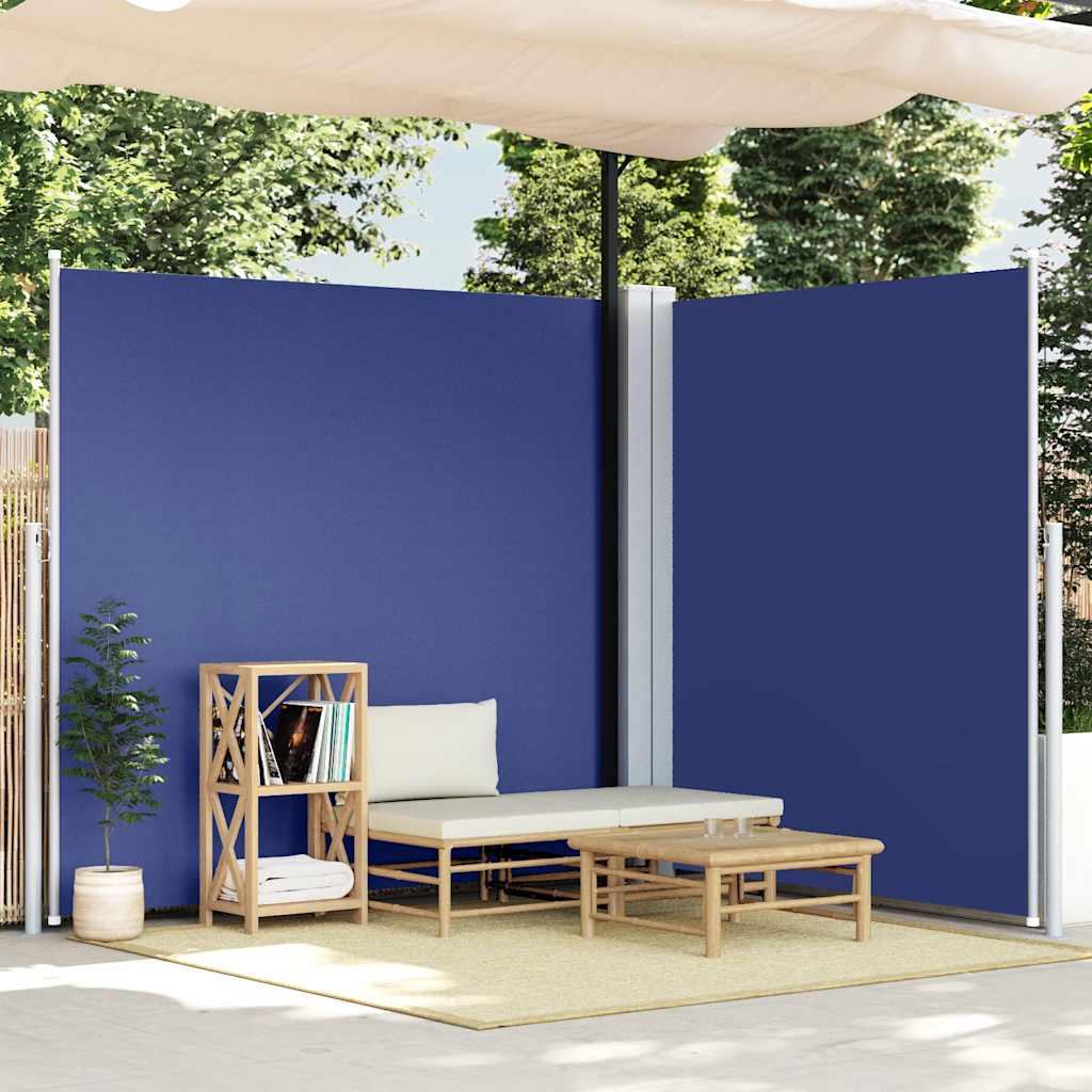 Ausziehbare Seitenmarkise Blau