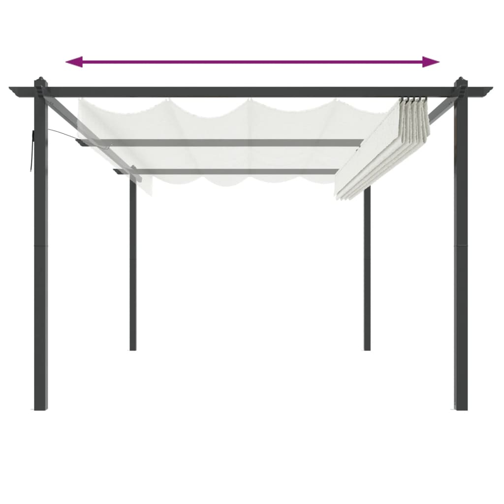 Pavillon Mit Ausziehbarem Dach 4X3 M