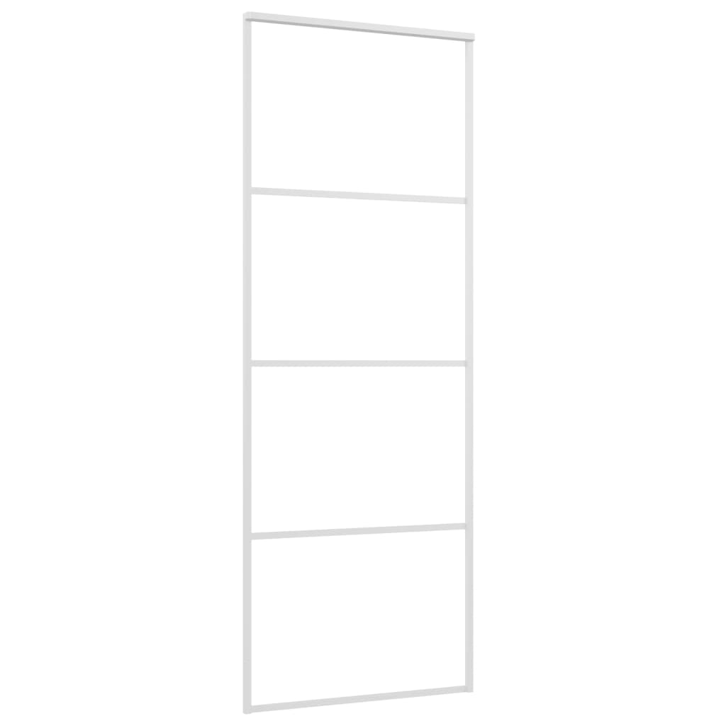 Schiebetür Esg-Mattglas Und Aluminium Weiß