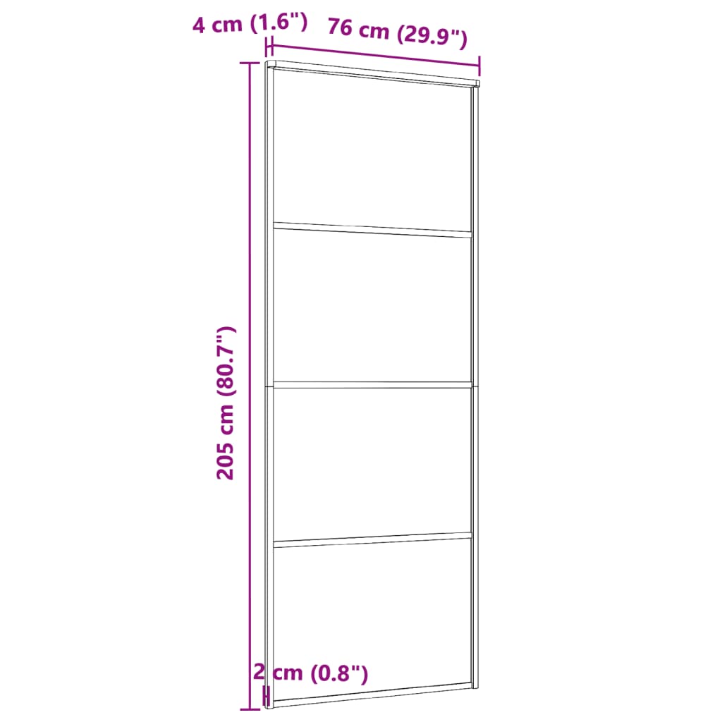 Schiebetür Esg-Mattglas Und Aluminium Weiß