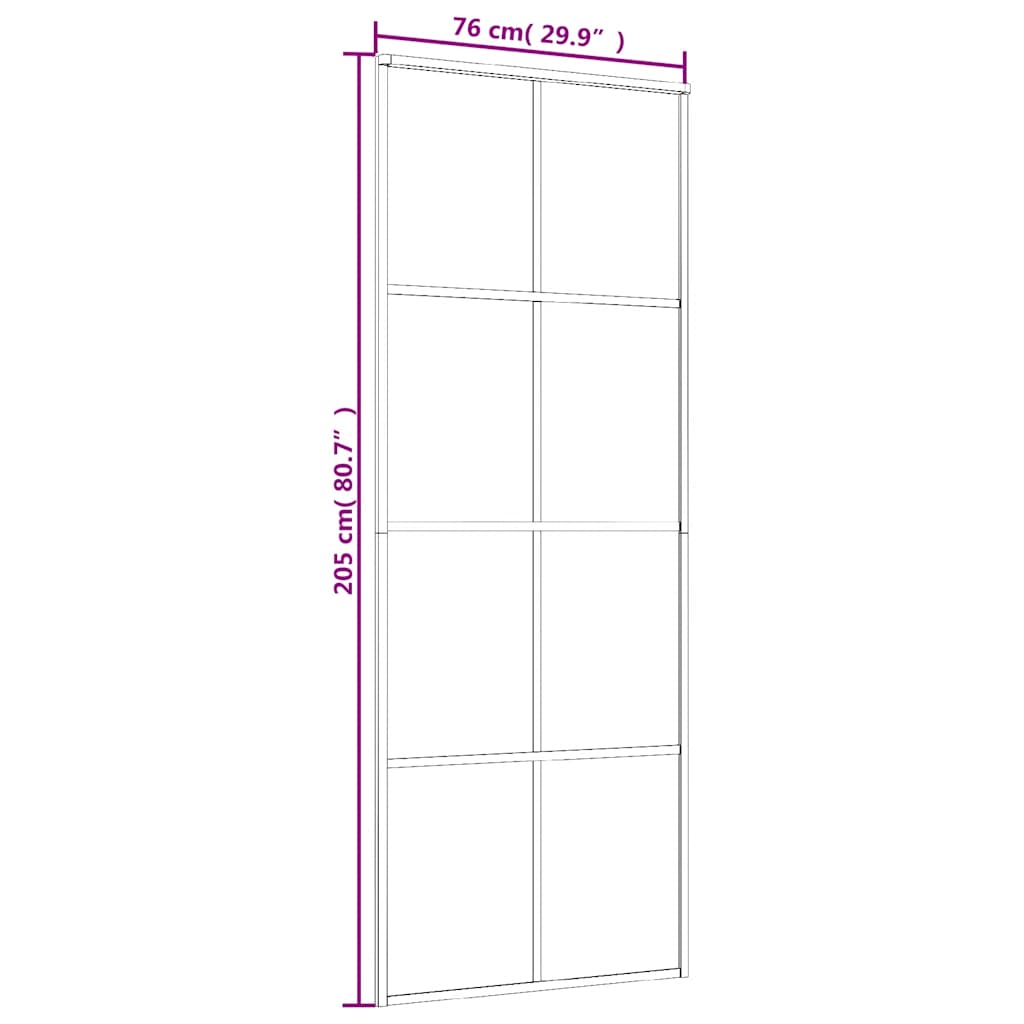 Schiebetür Esg Glas Und Aluminium Schwarz